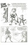 1998 animal_genitalia anthro balls bovid bovine canid canine cattle clothed clothing comic dialogue english_text equid equine female fox genitals greeting greyscale group half-erect hi_res horse karno male mammal monochrome nipples nude penis penis_tip pussy sheath tail teats text topless udders