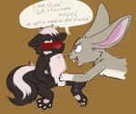 age_difference anthro blushing_profusely bodily_fluids dialogue duo edging feet handjob holding_leg holding_thigh male male/male orgasm_denial paws penile sex spread_toes sweat sweatdrop toes young young_male chimeracocks skunk_fu rabbit_(skunk_fu) skunk_(skunk_fu) lagomorph leporid mammal mephitid rabbit skunk hi_res