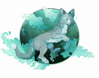 alternate_eye_color ambiguous_gender feral fur grey_body grey_fur inner_ear_fluff paws solo tail tuft maplespyder warriors_(book_series) dovewing_(warriors) domestic_cat felid feline felis mammal 2015 blue_theme cel_shading digital_media_(artwork) shaded female_(lore)