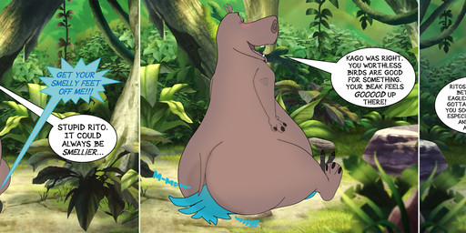 anal anal_vore anthro belly big_belly big_butt burping butt dialogue digestion duo female flat_chested huge_belly huge_butt male navel nude overweight overweight_female speech_bubble text vore vorefan16 breath_of_the_wild dreamworks madagascar_(series) nintendo the_legend_of_zelda gloria_(madagascar) kass_(tloz) avian common_hippopotamus hippopotamid mammal rito absurd_res comic english_text hi_res