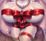 anthro bat_wings big_breasts bow_ribbon breasts brown_body brown_scales clothing female flat_tail fur huge_breasts huge_thighs hyper hyper_breasts legwear membrane_(anatomy) membranous_wings neck_tuft nipples nude pink_wings red_ribbon ribbons scales solo thick_thighs thigh_highs torso_shot tuft white_body white_fur wings rebrokota capcom monster_hunter lumaya_(lumaya) flying_wyvern mammal paolumu 2022 absurd_res colored digital_drawing_(artwork) digital_media_(artwork) hi_res shaded smaller_version_at_source watermark