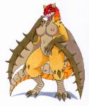 anthro breasts female fur nipples non-mammal_breasts nude solo spikes spikes_(anatomy) tail wing_spikes winged_arms wings tierafoxglove capcom european_mythology monster_hunter mythology barioth dragon flying_wyvern furred_dragon furred_scalie mythological_creature mythological_scalie sand_barioth scalie western_dragon wyvern 2018 hi_res