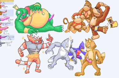 animal_genitalia animal_penis anthro bloodshot_eyes bracelet canine_genitalia canine_penis cape clothing comparing comparing_penis embarrassed feline_genitalia feline_penis female genitals gold_(metal) gold_bracelet gold_jewelry green_body green_scales group jewelry knot male measuring measuring_penis muscular muscular_male overweight overweight_female overweight_male pecs penile_spines penis scales teeth underwear rarewarefan42 banjo-kazooie donkey_kong_(series) nintendo pokemon rareware star_fox banjo_(banjo-kazooie) diddy_kong donkey_kong_(character) falco_lombardi fox_mccloud king_k._rool wolf_o'donnell ape canid canine canis crocodile crocodilian domestic_cat felid feline felis fox generation_7_pokemon gorilla haplorhine incineroar mammal monkey pokemon_(species) primate reptile scalie wolf absurd_res crossover hi_res