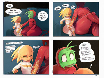 2_horns 4_fingers anthro asking_another balls belly bent_over big_butt big_penis black_eyes bodily_fluids bowl butt butt_from_the_front clothed clothing container costume crossed_legs curvy_figure darkened_glans devil_costume dialogue duo erection exclamation_point eyes_closed fake_horns fake_tail femboy fingers fist four_frame_image furniture genital_fluids genitals glans glistening glistening_balls glistening_body glistening_butt glistening_clothing glistening_eyes glistening_genitalia glistening_glans glistening_legs glistening_moobs glistening_penis glistening_skin glistening_skinsuit glistening_thighs green_body green_pseudo_hair green_skin hand_on_leg hand_on_penis hand_on_thigh handjob holidays horn huge_butt huge_penis huge_thighs intersex intersex/male larger_intersex leaking_precum light long_penis looking_pleasured male masturbation moobs mostly_nude motion_lines mummy_costume mummy_wrappings musical_symbol narrowed_eyes navel navel_outline nervous not_furry open_mouth orange_balls orange_body orange_glans orange_penis orange_pseudo_hair orange_skin penile penile_masturbation penis pose precum precum_squirt pseudo_hair rear_view red_clothing red_skinsuit sex shocked simple_background sitting sitting_together size_difference skinsuit slightly_chubby small_but_hung smaller_male sofa speech_bubble suggestive sweat sweatdrop sweaty_face symbol tail talking_to_another teapot_(body_type) teasing tenting text thick_thighs tight_clothing voluptuous voluptuous_intersex white_sclera wide_hips sqoon halloween jay_(sqoon) panpan alien humanoid puwa 2025 artist_name colored comic dated digital_drawing_(artwork) digital_media_(artwork) english_text hi_res lighting multiple_scenes shaded intersex_(lore)