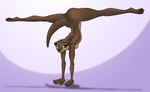 anthro athletic breasts brown_body brown_fur butt feet female flexible fur looking_at_viewer naked_yoga nipples nude pawpads paws pose purple_eyes side_boob small_breasts smile solo splits spread_legs spreading yoga dizzyvixen juniper_(dizzyvixen) mammal mustelid otter hi_res