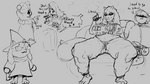 anthro big_breasts black_eyes breasts clothed clothing drugs eyewear female floppy_ears furniture glasses goo-connected_lips headgear headwear male marijuana scarf simple_background smoking smoking_marijuana sofa text text_on_clothing plantyfern deltarune undertale_(series) jevil_(deltarune) ralsei rouxls_kaard toriel bovid caprine goat humanoid mammal 16:9 english_text hi_res monochrome sketch widescreen