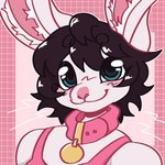 anthro black_hair blue_eyes collar female fur hair smile smiling_at_viewer solo white_body white_fur bumbabeezle hope_(tinycatskye) ottaroo 1:1 icon