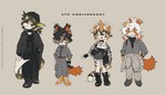 2023 aak_(arknights) anthro arknights black_body black_fur black_hair canid canine canis carp clothed clothing cyprinid cypriniform domestic_cat domestic_dog dragon ear_piercing felid feline felis female fish fully_clothed fur group hair hi_res horn hung_(arknights) hypergryph kuroblood lee_(arknights) male mammal marine multicolored_body multicolored_fur multicolored_hair mythological_creature mythological_scalie mythology pantherine piercing scalie studio_montagne tail tan_body tan_fur tiger waaifu_(arknights) white_body white_fur white_hair