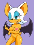 anthro areola breasts eyeshadow featureless_crotch female fur lipstick makeup navel nipples nude one_eye_closed simple_background smile solo tan_body tan_skin white_body white_fur wings wink dose sega sonic_the_hedgehog_(series) rouge_the_bat bat mammal 2023 alternate_version_at_source hi_res