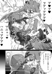 anthro bandai_namco comic dialogue domestic_cat duo erection felid feline felis genitals greyscale hi_res japanese_text king_of_sorrow kissing klonoa klonoa_(series) male male/male mammal monochrome penis shaolin_bones text translated