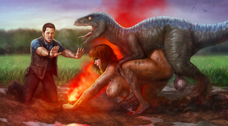 all_fours ambiguous_penetration areola balls bestiality big_balls big_breasts big_butt bite biting_lip breasts brown_hair butt clothed clothed_male clothing crossgender cuckold dirt dirty eye_roll female female_on_feral female_penetrated feral feral_penetrating feral_penetrating_human from_behind_position fully_clothed fully_clothed_male genitals group hair human_on_feral human_penetrated interspecies kneeling looking_pleasured male male/female male_penetrating male_penetrating_female mud nipples nude nude_female penetration red_hair rough_sex saggy_balls scratch_mark scratches sex thick_thighs tongue tongue_out trio jojobanks jurassic_park jurassic_world universal_studios blue_(jurassic_world) bryce_dallas_howard chris_pratt claire_dearing owen_grady dinosaur dromaeosaurid human mammal prehistoric_species reptile saurischian scalie theropod velociraptor hi_res