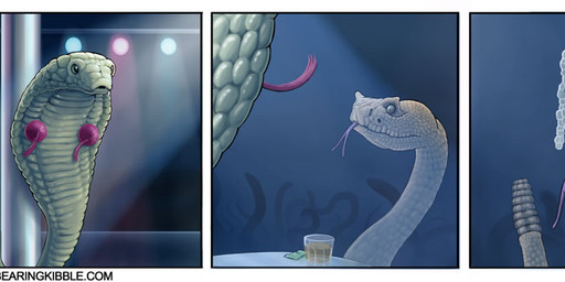 alcohol ambiguous_gender audience beverage dancing feral forked_tongue group humor inside pasties pole pole_dancing scales spotlight stage strip_club tassels text tongue tongue_out truckbearingkibble cobra pit_viper rattlesnake reptile scalie snake viper 2008 comic url