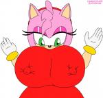 anthro big_breasts breasts erect_nipples female huge_breasts nipple_outline nipples solo text habbodude shocking_(artist) sega sonic_the_hedgehog_(series) amy_rose eulipotyphlan hedgehog mammal 2016 english_text hi_res