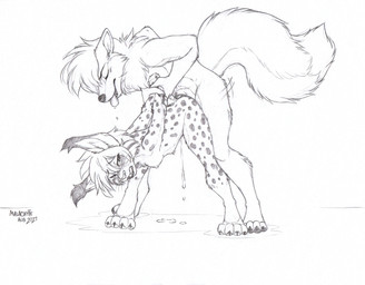 4_toes adolescent adolescent_on_adolescent age_difference anal anal_penetration anthro anthro_on_anthro anthro_penetrated anthro_penetrating anthro_penetrating_anthro arm_pull bent_over biped blush bodily_fluids cheek_tuft chest_tuft claws cum digitigrade dipstick_ears drooling duo ear_markings ear_tuft eyes_closed facial_tuft feet female female_penetrated fingerless_(marking) from_behind_position fur genital_fluids hair hands_behind_back inner_ear_fluff interspecies larger_male leaking_cum looking_pleasured male male/female male_penetrating male_penetrating_female mane markings motion_lines multicolored_ears neck_tuft nude older_male open_mouth penetration penile penile_penetration penis_in_ass prison_guard_position saliva sex short_hair size_difference smaller_female smaller_penetrated spots spotted_body spotted_fur standing standing_sex toe_claws toes tongue tongue_out tuft whiskers wrist_grab young young_anthro young_female younger_female younger_penetrated malachyte nightdancer_(character) zaire_(nightdancer) canid canine canis felid feline lynx mammal wolf 2021 full-length_portrait graphite_(artwork) hi_res monochrome portrait traditional_media_(artwork)