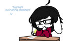 anthro clothing duo ears_down electronics eyewear furniture glasses hair jacket male markings paper phone pivoted_ears scared smile table topwear yellow_higlight someone gacha_life domestic_cat felid feline felis lagomorph leporid mammal rabbit 16:9 2024 2d_animation animated digital_media_(artwork) hi_res short_playtime sound webm widescreen