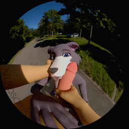 5_fingers 5_toes anthro bloom blue_eyes brown_body brown_fur car caressing_face cheek_tuft circumcised claws countershading depth_of_field detailed_background duo facial_tuft feet female fingers first_person_view fisheye_lens fur genitals glans hand_on_belly hand_on_cheek hand_on_face holding_penis humanoid_feet humanoid_genitalia humanoid_hands humanoid_penis imminent_oral kneeling looking_at_genitalia looking_at_penis male male/female outside penis penis_on_face plant plantigrade realistic_lighting road shadow sky standing toes tongue tongue_out tree tuft vehicle conditional_dnp vlkosarek enticia_(modeler) beastars juno_(beastars) louis_(beastars) 1:1 2026 3d_(artwork) absurd_res blender_(artwork) digital_media_(artwork) film_grain hi_res huge_filesize