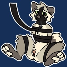 andromorph anthro anus bdsm big_clitoris black_collar black_leash bondage bound clitoral_slit clitoris collar feet fur genitals green_eyes hands_behind_back hands_tied hindpaw humanoid_genitalia humanoid_vulva intersex leash looking_at_viewer muzzle_(object) muzzled nude pawpads paws pink_anus pink_clitoris pink_vulva ribbon_bondage ribbons scared simple_background sitting solo spread_legs spreading t_dick tail tan_body tan_fur transparent_background vulva rookspirit max_(rookspirit) canid canine fox mammal alpha_channel hi_res trans_(lore) trans_man_(lore)