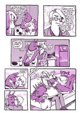 annoyed anthro apartment appliance apron bottomless butt butt_grab butt_slap caption_box clothed clothing contact_onomatopoeia dialogue different_sound_effects door dotted_line dotted_line_speech_bubble duo eyewear fire_extinguisher flirting fridge fully_clothed glasses hand_on_butt impact_onomatopoeia inside kissing kitchen kitchen_appliance male male/male onomatopoeia oven partially_clothed romantic romantic_couple shirt sigh slap smack_(sound_effect) sound_effects spank_marks spanking speech_bubble suit text text_box topwear whispering illuminaticrew ambiguous_species arthropod insect lepidopteran mammal moth 2016 comic english_text hi_res multiple_scenes