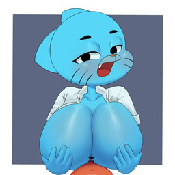 adult_focus age_difference anthro anthro_on_anthro anthro_pov big_breasts biped blue_body blue_fur blush border breast_play breasts censor_bar clothed clothed_anthro clothed_female clothed_sex clothing duo erection female female_focus fingers first_person_view front_view fur grey_background half-closed_eyes holding_both_breasts holding_breast huge_breasts humanoid_hands interspecies looking_at_viewer male male/female male_pov narrowed_eyes navel older_female older_on_young open_clothing open_mouth open_shirt open_smile open_topwear seductive sex shirt simple_background smile titfuck topwear whiskers white_border white_clothing white_shirt white_topwear young young_anthro young_male imobi cartoon_network the_amazing_world_of_gumball darwin_watterson nicole_watterson aquatic cyprinid cypriniform domestic_cat felid feline felis fish goldfish mammal 1:1 absurd_res hi_res shaded adopted_(lore) adopted_son_(lore) adoptive_mother_(lore) incest_(lore)
