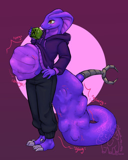 abdominal_bulge anthro belly beverage big_belly bottomwear claws clothed clothing coffee coffee_mug container creeper_face cup face_imprint holding_object hoodie imprint looking_away male pants scales simple_background smile snake_hood solo standing sweatpants tail text topwear vore snows_no_nos microsoft minecraft mojang vore_day vore_day_2025 xbox_game_studios cobra reptile scalie snake 4:5 absurd_res digital_media_(artwork) english_text hi_res