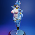 anthro female male male/female solo thick_thighs riockso3 nintendo star_fox krystal_(star_fox) canid canine fox mammal 1:1 3d_(artwork) blender_(artwork) digital_media_(artwork)