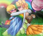 alternate_species animal_humanoid avian avian_humanoid blonde_hair blue_body blue_eyes blue_feathers blush bodily_fluids clothed clothing cum cum_inside digital_media_(artwork) double_rainbow duo dyna_blade dyna_blade_(species) feathers female female_penetrated generation_2_pokemon genital_fluids genitals green_body green_feathers hair hi_res ho-oh humanoid humanoidized kirby_(series) legendary_pokemon male male/female male_penetrating male_penetrating_female mythological_avian mythological_bird mythological_creature mythological_firebird mythology nintendo penetration penis pokemon pokemon_(species) rainbow red_body red_eyes red_feathers sex smile white_body white_feathers winged_arms wings yellow_body yellow_feathers yoshimister