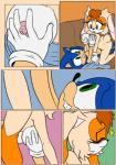 age_difference anthro big_breasts blush breast_grab breasts brown_hair duo emanata eyes_closed female fur genitals green_eyes grope hair hand_on_breast male male/female mature_anthro mature_female mostly_nude nipples nude penis size_difference young raianonzika sega sonic_the_hedgehog_(series) sonic_the_hedgehog vanilla_the_rabbit eulipotyphlan hedgehog lagomorph leporid mammal rabbit comic hi_res