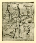 1496 15th_century ancient_art anthro asinus breasts castle cloven_hooves donkey equid equine female fingers flag genitals hi_res hooves hybrid latin_text mammal nipples nude pope-ass pussy scales solo standing text tiber_river traditional_media_(artwork) wenzel_von_olmutz