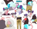 2020 american_opossum anthro backwards_baseball_cap backwards_hat balls baseball_cap biped black_clothing black_shirt black_topwear blue_baseball_cap blue_clothing blue_diaper blue_hat blue_headwear bodily_fluids bottomwear bottomwear_down chastity_cage chastity_device cigarette clean_diaper clothed clothing crouching daire daire301 diaper digital_media_(artwork) embarrassed feces flaccid front_view fur genital_fluids genitals glans grey_body grey_fur hat headgear headshot_portrait headwear hi_res humanoid_genitalia humanoid_penis leaking lock male mammal marsupial multiple_images open_mouth open_smile padlock pants pants_down pants_wetting partially_clothed penis pink_nose pooping portrait rear_view red_clothing red_shirt red_topwear sagging_diaper sharp-teeth shirt side_view simple_background smile soiled_diaper soiling solo speech_bubble text topwear unclean_diaper urine used_diaper virginia_opossum wearing_diaper wet wet_clothing wet_diaper wetting white_background