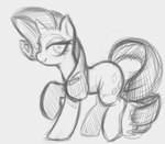 cutie_mark eyelashes female feral hooves horn long_mane long_tail looking_at_viewer smile solo tail ather_os friendship_is_magic hasbro my_little_pony mythology rarity_(mlp) equid equine mammal mythological_creature mythological_equine unicorn 2024 absurd_res black_and_white hi_res monochrome sketch