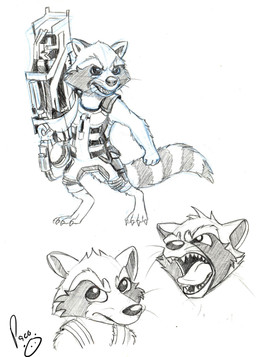 anthro bared_teeth barefoot clothed clothing feet glistening glistening_eyes gun head_tuft holding_gun holding_object holding_ranged_weapon holding_weapon logo male male_anthro markings narrowed_eyes open_mouth ranged_weapon simple_background solo striped_markings striped_tail stripes tail tail_markings teeth tongue tuft weapon whiskers pandapaco guardians_of_the_galaxy marvel rocket_raccoon 2015 artist_logo hi_res monochrome signature sketch sketch_page