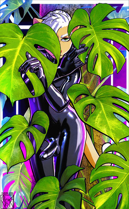 bdsm bondage bound bulge clothing cocked_hip detailed_bulge erection example femboy full_body_suit genitals hiding humanoid_genitalia humanoid_penis latex legs_together looking_at_viewer male penis sex_toy skinsuit slim solo standing tight_clothing alexa_neon felid lion mammal pantherine hi_res