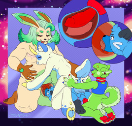 3_toes 4_toes all_the_way_through balls balls_on_ground bodily_fluids butt docking feet frottage genital_fluids genitals group head_in_sheath hooves leaking_precum male paws penetration penile penises_touching plushie precum presenting presenting_hindquarters saggy_balls sex slightly_chubby spreading toes shamrocky nintendo pokemon bosco_(shamrocky) dribble_(shamrocky) nic_(dewott) rocky_(shamrocky) animate_inanimate canid canine deer dewott generation_5_pokemon living_plushie mammal pokemon_(species) absurd_res hi_res trans_(lore)