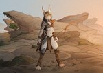 anthro bow_(weapon) female ranged_weapon solo weapon spectronic mira_(spectronic) felid feline lynx mammal absurd_res hi_res