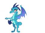 anthro blue_body blue_scales blush dancing eyebrows eyelashes female horn membrane_(anatomy) membranous_wings scales simple_background solo tail white_background wings maximussolini friendship_is_magic hasbro my_little_pony mythology princess_ember_(mlp) dragon mythological_creature mythological_scalie scalie 2016 2d_animation adobe_animate_(artwork) animated digital_media_(artwork) motion_tweening short_playtime