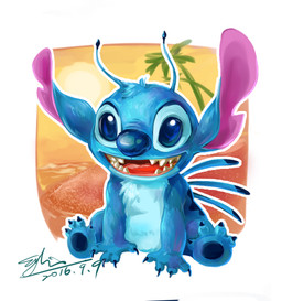 4_toes ambiguous_gender antennae_(anatomy) back_markings back_spines beach blue_body blue_claws blue_eyes blue_fur blue_nose blue_pawpads chest_tuft claws dipstick_antennae feet fur head_tuft looking_at_viewer markings multicolored_antennae notched_ear open_mouth open_smile pawpads seaside sitting smile solo sunset toe_claws toes tuft eykihan disney lilo_and_stitch stitch_(lilo_and_stitch) alien experiment_(lilo_and_stitch) 2016 digital_media_(artwork) low_res signature