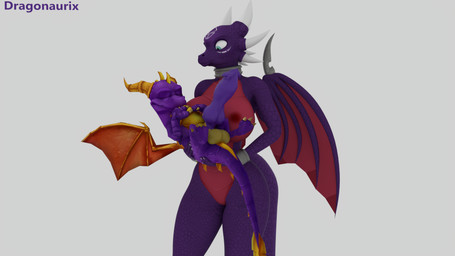 anthro big_breasts big_butt big_penis blade breasts butt collar duo eyes_closed female female_carrying_male feral genitals horn looking_at_another looking_at_partner male male/female nipples nude penis sex size_difference small_but_hung smaller_male stand_and_carry_position standing standing_sex surprised tattoo vulva wings dragonaurix activision mythology spyro_the_dragon cynder spyro dragon mythological_creature mythological_scalie scalie 16:9 3d_(artwork) digital_media_(artwork) hi_res widescreen