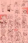 ?! aliasing alphys alternate_universe anthro big_breasts big_bulge big_butt blush bodily_fluids bottomless breast_squish breasts bulge butt clitoris clothed clothing coat comic dialogue digital_media_(artwork) dinosaur ellipsis english_text eyewear female frisk_(undertale) genitals glasses hi_res human lab_coat letter lizard low-angle_view male mammal monster nipple_outline pussy reptile scalie slightly_chubby squish sweat text thewill topwear under(her)tail undertale undertale_(series)