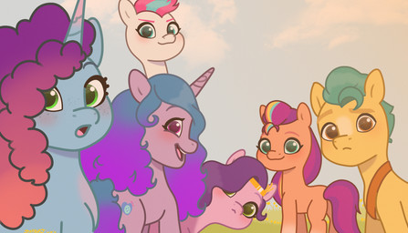 accessory blonde_mane blue_body blue_eyebrows blue_eyes blue_fur blue_mane blue_sky blue_tail blush brown_pupils closed_frown cloud curious curly_mane cutie_mark eyebrows eyelashes female female_feral feral freckled_face freckles frown frowning_at_viewer fur green_eyes green_mane green_pupils group happy headband horn leaning long_mane long_tail looking_at_viewer male male_feral mane mouth_closed multicolored_mane nude nude_female open_mouth open_smile orange_body orange_eyebrows orange_eyes orange_fur outside pink_body pink_eyebrows pink_fur pink_mane pink_tongue princess pupils purple_body purple_eyebrows purple_fur purple_mane purple_pupils purple_tail quadruped royalty short_mane sky smile smiling_at_viewer standing tail text tongue two_tone_mane two_tone_tail unicorn_horn wavy_mane white_body white_fur yellow_body yellow_fur starburst_uwu hasbro mlp_g5 my_little_pony mythology hitch_trailblazer_(mlp) izzy_moonbow_(mlp) mane_six_(g5) misty_brightdawn_(mlp) pipp_petals_(mlp) sunny_starscout_(mlp) zipp_storm_(mlp) earth_pony equid equine horse mammal mythological_creature mythological_equine pony unicorn 2024 absurd_res artist_name colored digital_drawing_(artwork) digital_media_(artwork) english_description hi_res shaded sibling_(lore) sister_(lore) sisters_(lore)