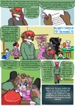 2017 anthro babystar biped canid canine canis clothing comic detailed_background dialogue digital_media_(artwork) domestic_cat domestic_dog english_text felid feline felis female fox fur gemma_polson group hair hi_res hoodie hybrid male mammal rodent sciurid shirt souffle_murdock standing text topwear tree_squirrel wolf young young_anthro