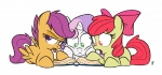 2013 amber_eyes apple_bloom_(mlp) book bow cub cutie_mark_crusaders_(mlp) equine female feral friendship_is_magic fur glancojusticar green_eyes group hair hair_bow horn horse lying multi-colored_hair my_little_pony orange_feathers orange_fur pegasus pink_hair plain_background pony purple_eyes purple_hair reading red_hair scootaloo_(mlp) sweetie_belle_(mlp) tongue tongue_out two_tone_hair unicorn white_background white_fur wings yellow_fur young
Rating: Safe
Score: 7
User: Gilda_The_Gryphon
Date: July 29, 2013