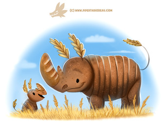 ambiguous_gender beady_eyes black_eyes bread cloud duo feral food humor open_mouth pun simple_background sky visual_pun wheat white_background young young_feral piper_thibodeau food_creature mammal rhinoceros digital_media_(artwork) digital_painting_(artwork) painting_(artwork) parent_(lore) parent_and_child_(lore)