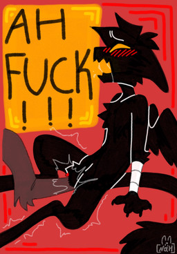 ambiguous_gender andromorph andromorph/ambiguous andromorph_focus anthro bandage bandaged_arm blush bodily_fluids bright_colors claws duo feathered_wings feathers fisting fur genital_fluids genitals hair intersex intersex/ambiguous intersex_focus looking_pleasured nude open_mouth penetration profanity saliva simple_background solo_focus tail text vaginal vaginal_fisting vaginal_penetration vulva wings notquitehuman domestic_cat felid feline felis hybrid mammal digital_media_(artwork) english_text hi_res