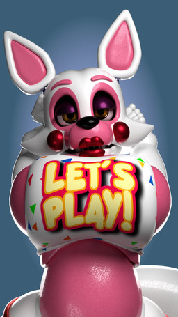 4_fingers anthro bedroom_eyes bib big_breasts blue_background breasts covered_breasts curvy_figure eyebrows eyeshadow female fingers hands_behind_head head_tilt head_tuft joints lips looking_at_viewer machine makeup metallic mostly_nude multicolored_body narrowed_eyes open_mouth pink_body pink_breasts pink_eyebrows pink_inner_ear purple_eyeshadow red_cheeks red_lips seductive simple_background solo tail text tuft white_body white_tail wide_hips yellow_eyes thathornyimp octal_(modeler) five_nights_at_freddy's five_nights_at_freddy's_2 scottgames sister_location funtime_foxy_(fnaf) mangle_(fnaf) animatronic canid canine fox mammal robot robot_anthro 2025 3d_(artwork) 9:16 digital_media_(artwork) english_text hi_res portrait three-quarter_portrait