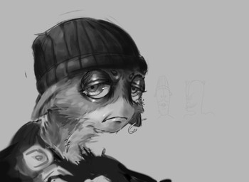anthro beanie calico_pattern clothed clothed_anthro clothed_female clothing female fish_hook fish_hook_piercing fluffy hat headgear headwear hook looking_at_viewer piercing pouting solo klumpyman beavis_and_butt-head epic_games fortnite meow_skulls calico_cat domestic_cat felid feline felis mammal 2025 digital_drawing_(artwork) digital_media_(artwork) greyscale monochrome
