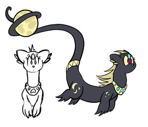 black_body eyebrows eyelashes female feral front_view fur inner_ear_fluff moon pupils side_view simple_background solo tail toony tuft white_background virmir aysu_(rain_burn) mammal mustelid musteline stoat true_musteline weasel absurd_res hi_res model_sheet