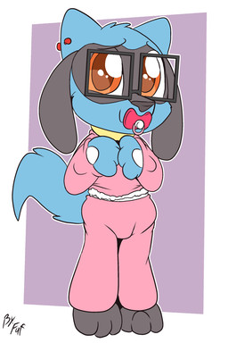 ageplay ambiguous_gender anthro biped black_markings black_nose blue_body blue_clothing clothed clothing diaper digitigrade facial_markings floppy_ears green_eyes head_markings infantilism leg_markings markings mask_(marking) object_in_mouth pacifier pacifier_in_mouth pajamas roleplay simple_background socks_(marking) solo wearing_diaper fuf nintendo pokemon generation_4_pokemon pokemon_(species) riolu 2022 2:3 hi_res