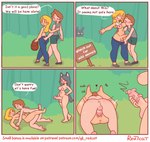 4_panel_comic anus balls blonde_hair breasts brown_hair butt clothing crop_top dialogue dot_eyes erection eyes_closed forest forest_background from_front_position fur genitals grey_body grey_fur grey_hair group gynomorph gynomorph/male gynomorph_penetrated hair heart_symbol herm human_on_human human_penetrated human_penetrating human_penetrating_human humanoid_genitalia humanoid_penis humanoid_pussy imminent_threesome intersex intersex/male intersex_penetrated intraspecies jean lying male male_penetrating male_penetrating_gynomorph male_penetrating_intersex missionary_position nature nature_background nude on_back open_mouth open_smile outdoor_nudity outside_sex penetration penile penile_penetration penis penis_in_pussy plant pussy sex shirt simple_eyes smile speech_bubble text topwear tree trio vaginal vaginal_penetration wide_eyed red7cat animal_humanoid canid canid_humanoid canine canine_humanoid human humanoid mammal mammal_humanoid wolf_humanoid english_text hi_res