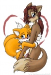 animal_genitalia anthro balls blush duo erection genitals hair heart_symbol hug humanoid_genitalia humanoid_penis looking_at_viewer male male/male multi_tail penis ponytail sheath tail fox_lee archie_comics sega sonic_the_hedgehog_(archie) sonic_the_hedgehog_(comics) sonic_the_hedgehog_(series) elias_acorn miles_prower canid canine fox mammal rodent sciurid tree_squirrel