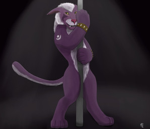 dancing druid ears_down feet female feral feral_druid fur hair magic_user paws pivoted_ears pole pole_dancing simple_background smile solo stripper stripper_pole tail toes tribal_spellcaster white_body white_fur tellico elisanna domestic_cat druid_(feral) felid feline felis mammal night_elf_(feral) pantherine digital_drawing_(artwork) digital_media_(artwork) hi_res